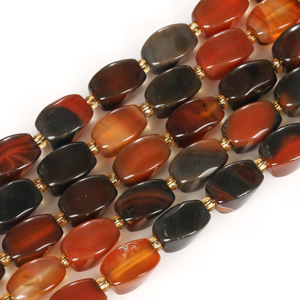 Natural Gradient Agate Beads, 8-12mm for DIY Jewellery Making